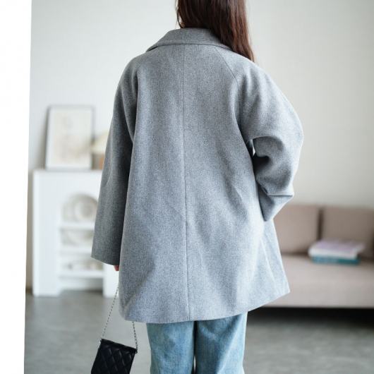 大きいサイズ レディース オーバーサイズダブルブレストコート tog