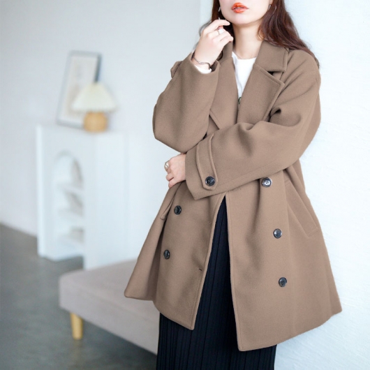 大きいサイズ レディース オーバーサイズダブルブレストコート tog