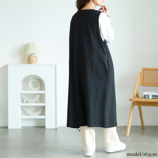 【新品】現行　タグ付き　23区L　大きいサイズ　ストライプ　ロングベスト　44 JANJAM ロングベスト 大きいサイズ レディース メッシュニット