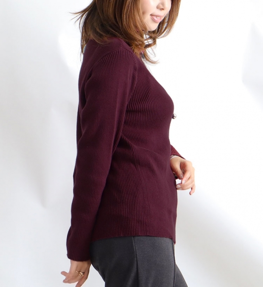 ＊美品＊自由区♡リブ　タートル　ニット【大きいサイズ】 大きいサイズ レディース タートルネックリブニット wn-0117