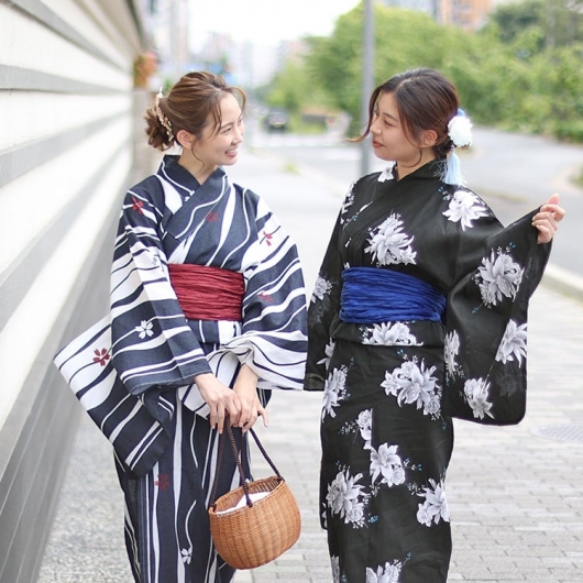 大きいサイズ レディース 百合ブーケ柄上下セパレート浴衣＆結び帯3点セット  yukata-s14s｜大きいサイズのレディース服専門通販【ゴールドジャパン公式サイト】